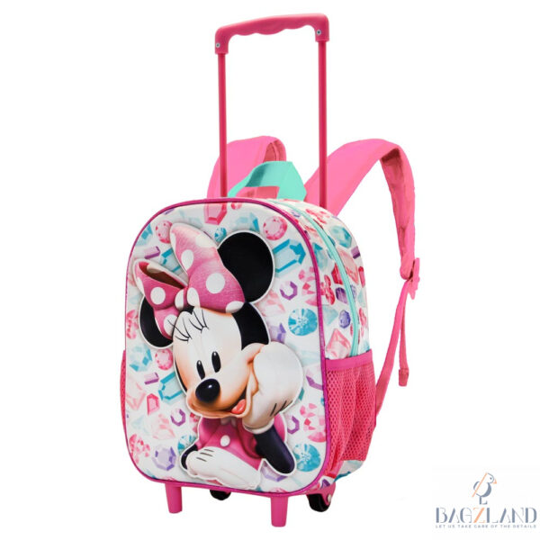 Cartable a roulettes Creche MINNIE Diamonds 3D 34 CM