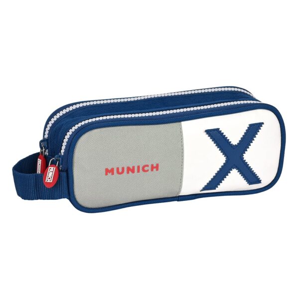 Trousse MUNICH Gris double compartiment