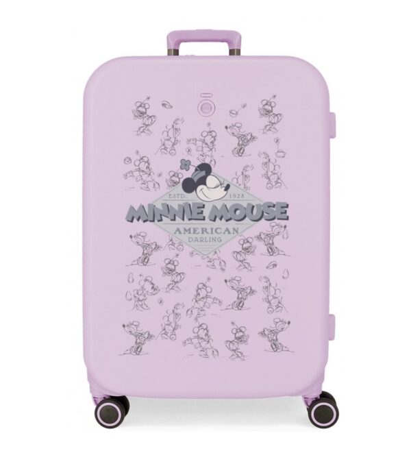 Valise Moyenne M Minnie 100 Happiness Lila